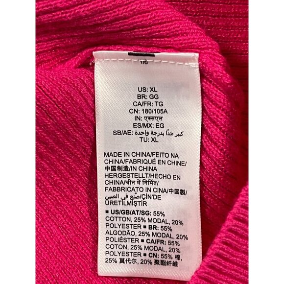 Amazon Essentials Women's Bright Pink Slim Fit Turtleneck Sweater SIZE-XL - Picture 6 of 8